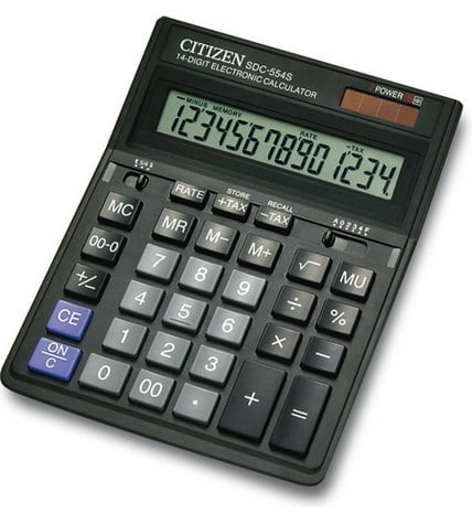 Калькулятор Citizen настольный SDC-554S 14Р