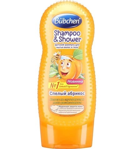 Шампунь Bubchen детский для мытья волос и тела Спелый абрикос