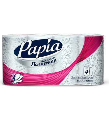 Бумажные полотенца Papia 4 рулона