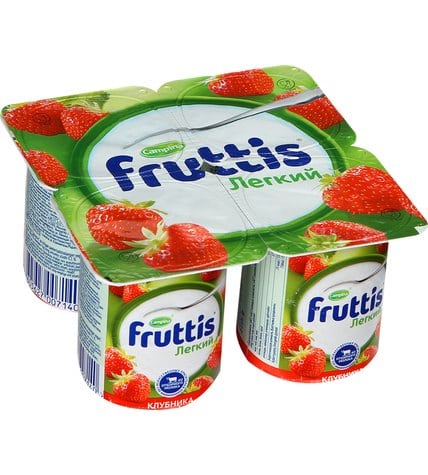 Йогуртный продукт Fruttis легкий клубника 0,1% 110 г