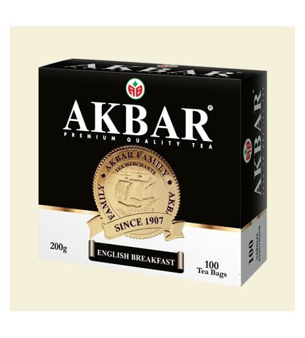 Чай черный Akbar English Breakfast в пакетиках 2 г х 100 шт