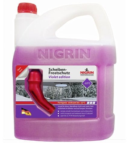 Жидкость для стеклоомывателя Nigrin Violet edition зимняя до -22°C 4 л