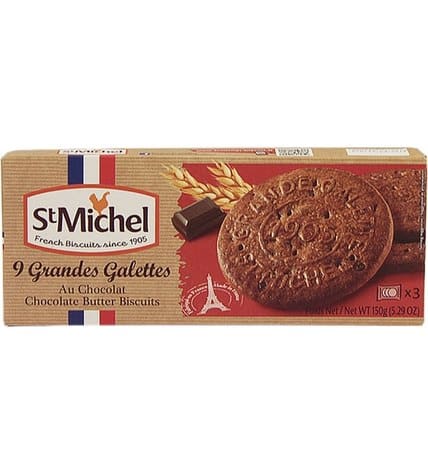 Печенье St Michel La Grande Galette сливочное шоколадное