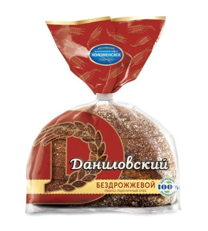Хлеб Коломенский Даниловский бездрожжевой в нарезке