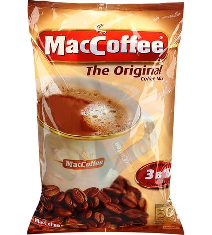 Кофейный напиток MacCoffee Original 3 в 1 растворимый 20 г 50 шт.