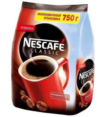 Кофе Nescafe Classic растворимый гранулированный 750 г