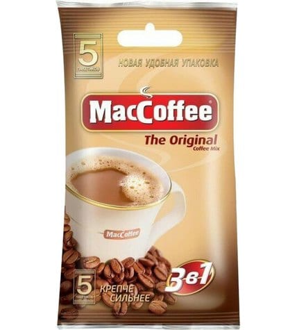 Кофейный напиток MacCoffee Original 3 в 1 растворимый 20 г 5 шт.
