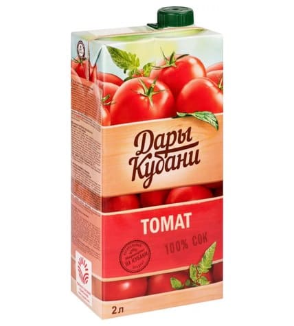Сок Дары Кубани томатный с солью и сахаром восстановленный