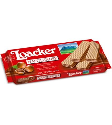 Вафли Loacker Napolitaner с лесным орехом 175 г