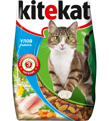 Сухой корм для кошек Kitekat Улов рыбака 
