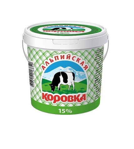 Молокосодержащий продукт Альпийская Коровка 15% 900 г