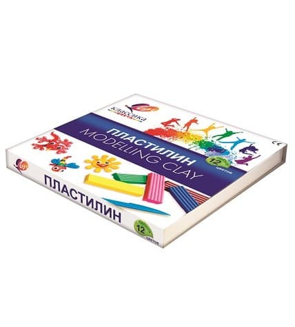 Пластилин Луч Классика со стеком 12 цветов 240 г купить