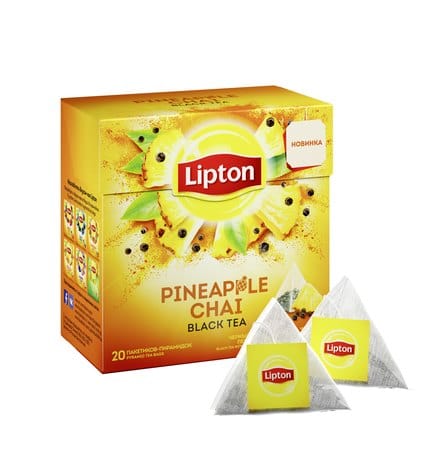 Чай черный Lipton Pineapple Chai в пирамидках 1,8 г 20 шт