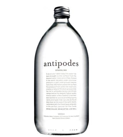 Вода «Antipodes» (Антипоудз) 1 литр газированная в стеклянной бутылке (12 бутылок)