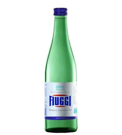 Вода «Fiuggi» (Фьюджи) 0,5 литра газированная в стеклянной бутылке (12 бутылок)