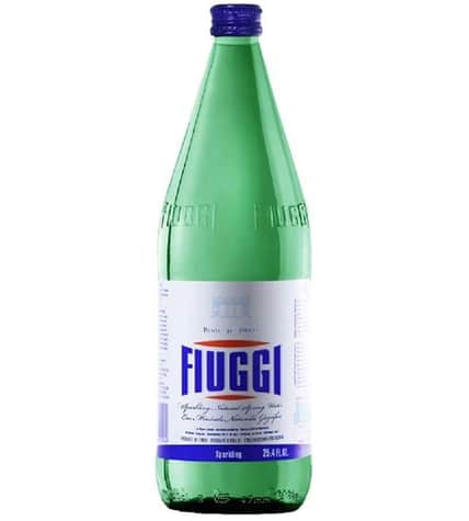 Вода «Fiuggi» (Фьюджи) 1 литр газированная в стеклянной бутылке (6 бутылок)