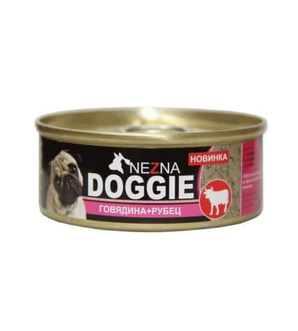 Консервы мясные Doggy для собак говядина + рубец