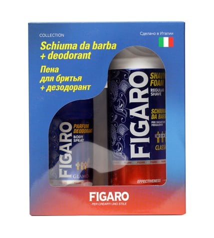 Подарочный набор Figaro пена для бритья 400 мл и дезодорант для тела 150 мл