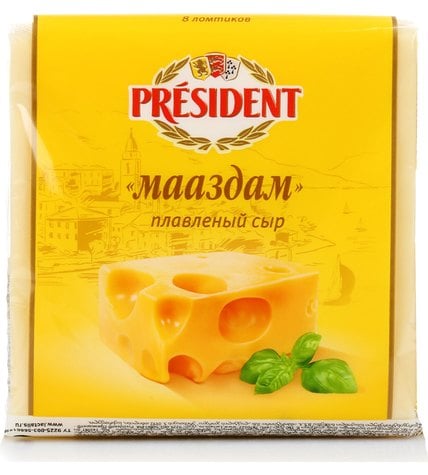 Плавленый сыр President Мааздам нарезка 40% 150 г