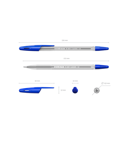 Ручка шариковая ErichKrause R-301 Classic Stick 1,0 синяя