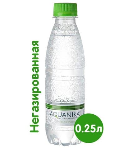 Питьевая вода «Aquanika» 0,25 л в ПЭТ-бутылке (24 шт)