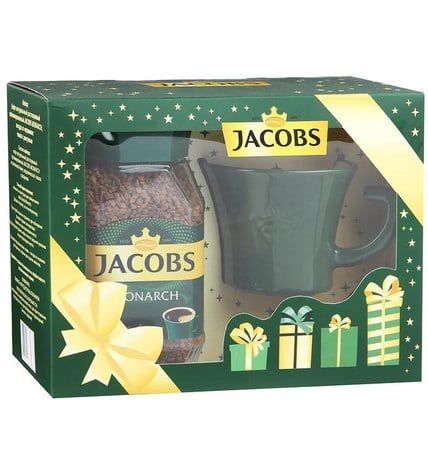Набор Jacobs Monarch растворимый кофе и фирменная кружка
