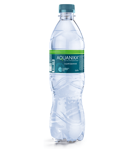Питьевая вода «Aquanika» 0,618 л в ПЭТ-бутылке газированная (12 шт)