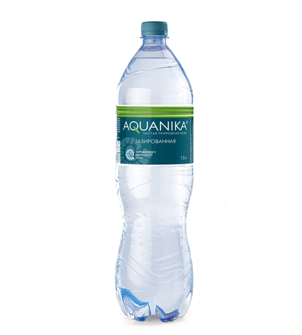 Питьевая вода «Aquanika» 1,5 л в ПЭТ-бутылке газированная (6 шт)