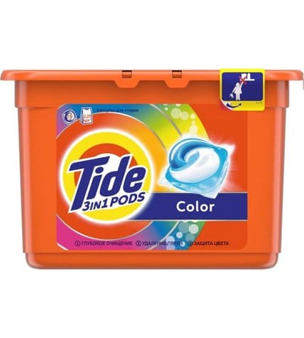 Капсулы для стирки Tide Pods Color 3в1 для цветного белья 15 шт