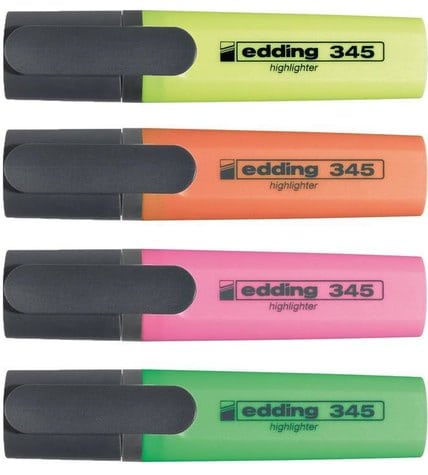 Набор текстовыделителей Edding E-345/4S 4 цвета