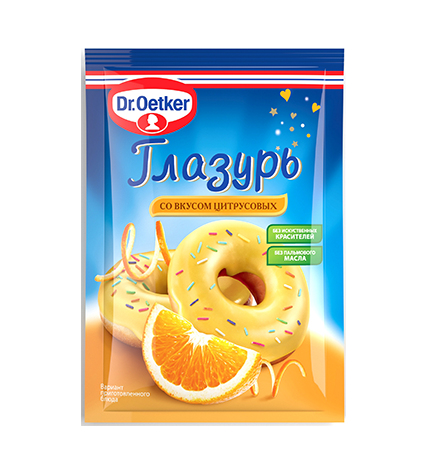 Глазурь Dr.Oetker со вкусом цитрусовых 90 г