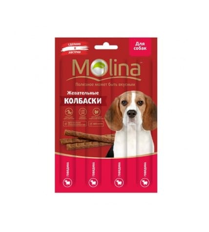 Колбаски Molina для собак говядина 20 г