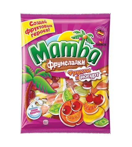 Мармелад жевательный Mamba фрукты и йогурт 140 г