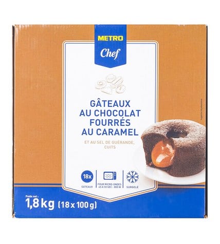 Шоколадные пирожные Metro Chef с подсоленной карамелью замороженные