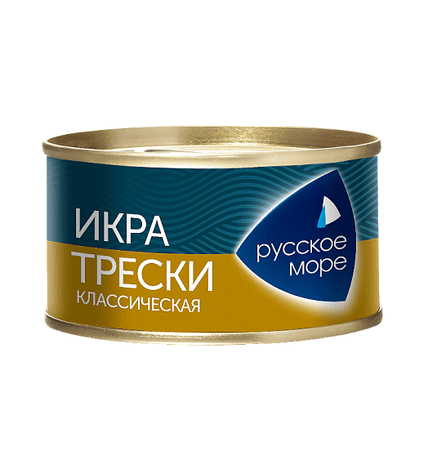 Икра Русское море трески пробойная соленая