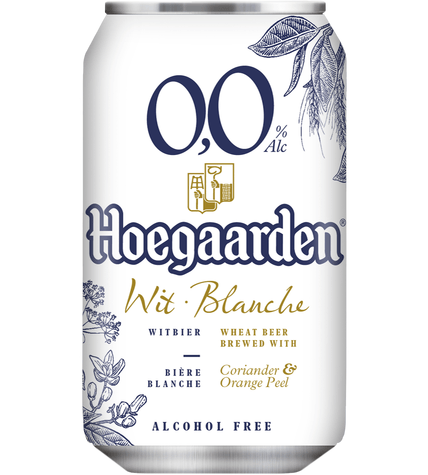 Пиво безалкогольное Hoegaarden в жестяной банке 0,33 л