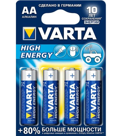 Батарейки Varta High Energy AA 4 шт