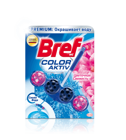 Туалетный блок Bref Color Activ Цветочная Свежесть 50 г
