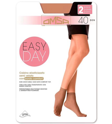 Носки женские Omsa Calzino Easy Day daino 40 Den 2 пары р универсальный