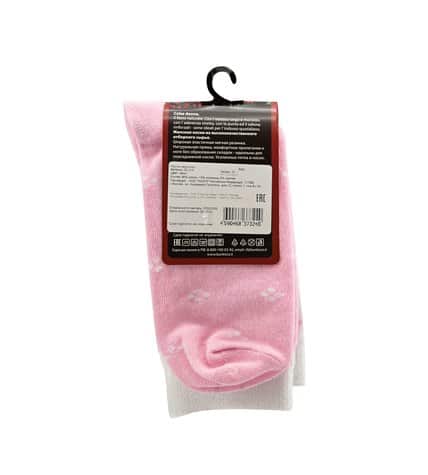 Носки женские Burlesco Merry Christmas хлопок белый-розовыйp 25 купить