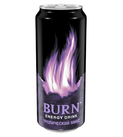 Напиток энергетический Burn тропический микс газированный безалкогольный 0,449 л