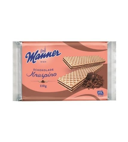 Вафли Manner Кнуспино с шоколадным кремом 110 г