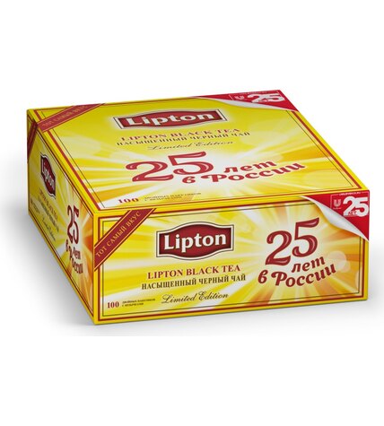 Чай черный Lipton Юбилейный 25 лет в пакетиках 2 г 100 шт