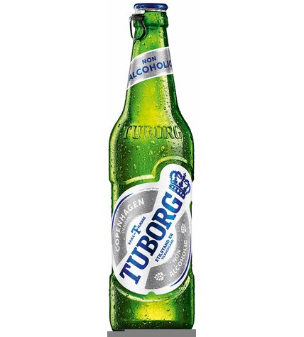 Пиво Tuborg Green светлое безалкогольное стеклянная бутылка