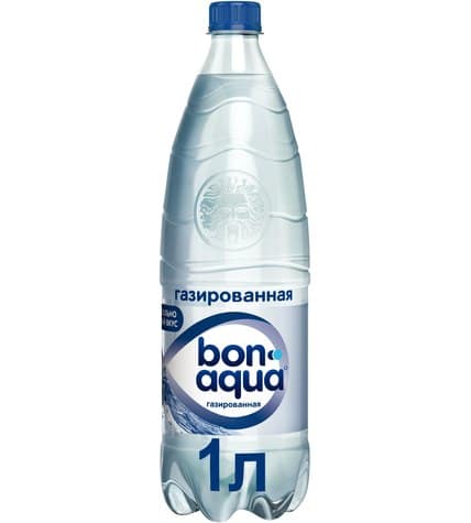 Вода минеральная Bon Aqua питьевая газированная столовая 1 л