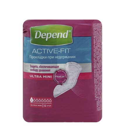 Прокладки урологические Depend Ultra Mini для женщин 12 шт