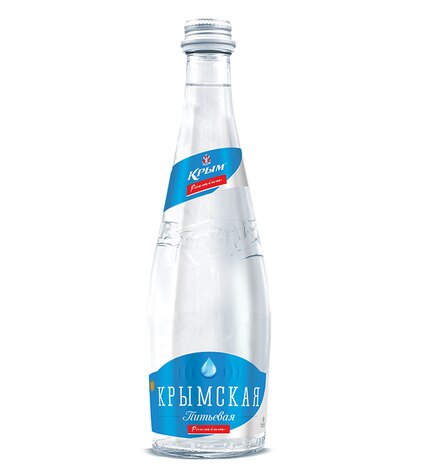 Питьевая вода «Крымская» негазированная стекло 12 шт × 0,5 л