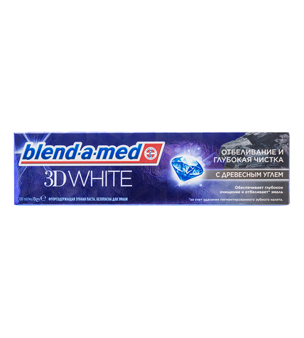 Зубная паста Blend-a-med 3D White Отбеливание и Глубокая чистка с древесным углем 100 мл