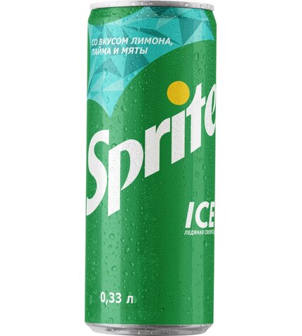 Газированный напиток Sprite лимон-мята зеро 0,33 л