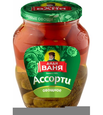 Ассорти овощное Дядя Ваня огурцы и томаты